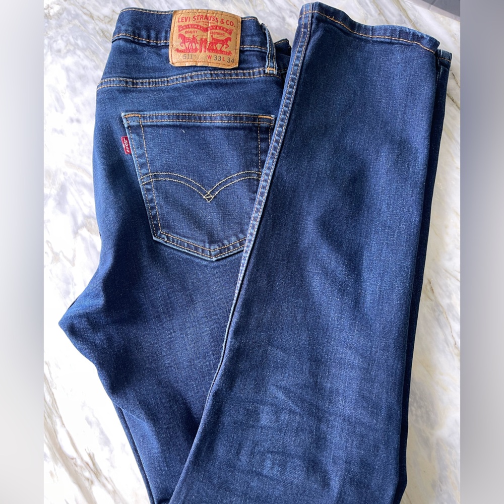 Levi 511 dark denim Jeans Size 33 x 34
